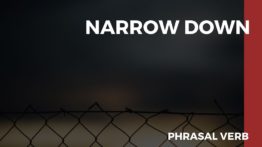 Phrasal Verb em inglês: O que é “Narrow Down”?
